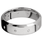 14K White Gold with Satin , Polish Finish