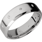 14K White Gold with Satin , Polish Finish