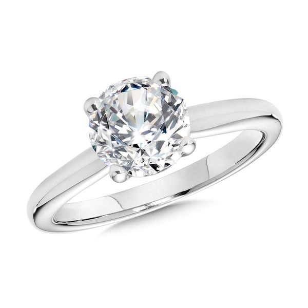 Radiant Moments Lab-Created Round Halo Engagement Ring