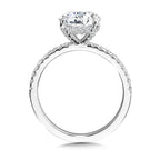 Radiant Moments Lab-Created Hidden Halo Engagement Ring