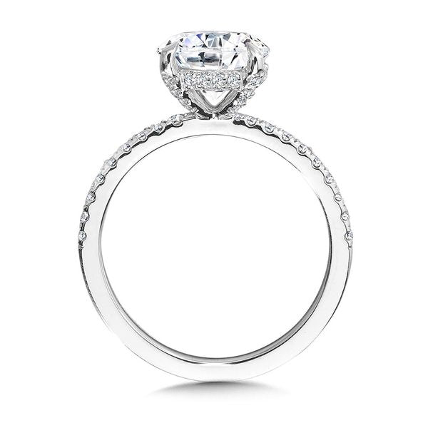 Radiant Moments Lab-Created Hidden Halo Engagement Ring