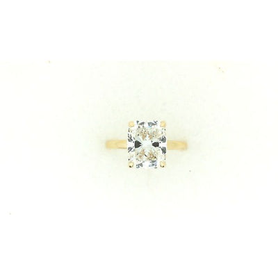 Radiant Moments Lab-Created Emerald-Cut Hidden Halo Engagement Ring