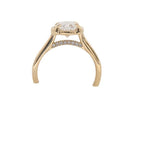 Radiant Moments Lab-Created Oval-Cut Halo Engagement Ring