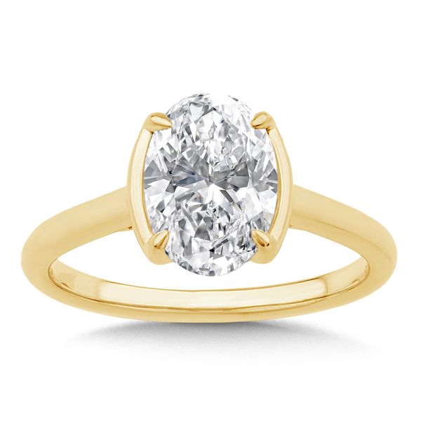 Radiant Moments Lab-Created Oval-Cut Halo Engagement Ring