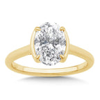 Radiant Moments Lab-Created Oval-Cut Halo Engagement Ring