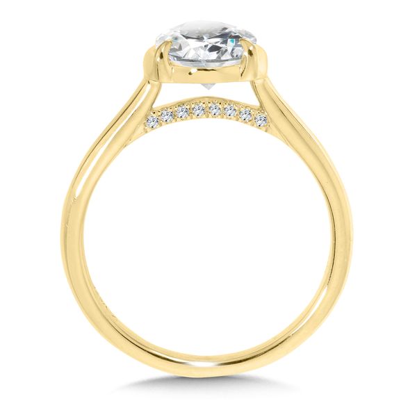 Radiant Moments Lab-Created Cushion Halo Engagement Ring