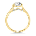 Radiant Moments Lab-Created Cushion Halo Engagement Ring