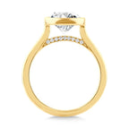 Radiant Moments Lab-Created Blooming Halo Diamond Engagement Ring