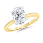 Radiant Moments Lab-Created Straight Diamond Collar Engagement Ring