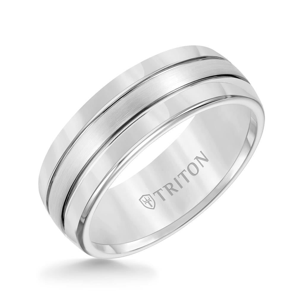 8MM Tungsten Carbide Ring - Bright Finish and Edge