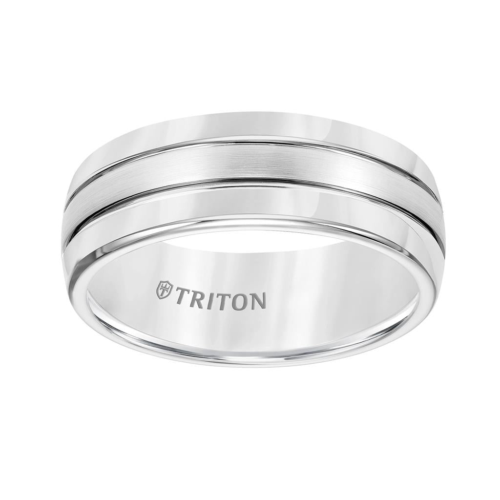 8MM Tungsten Carbide Ring - Bright Finish and Edge