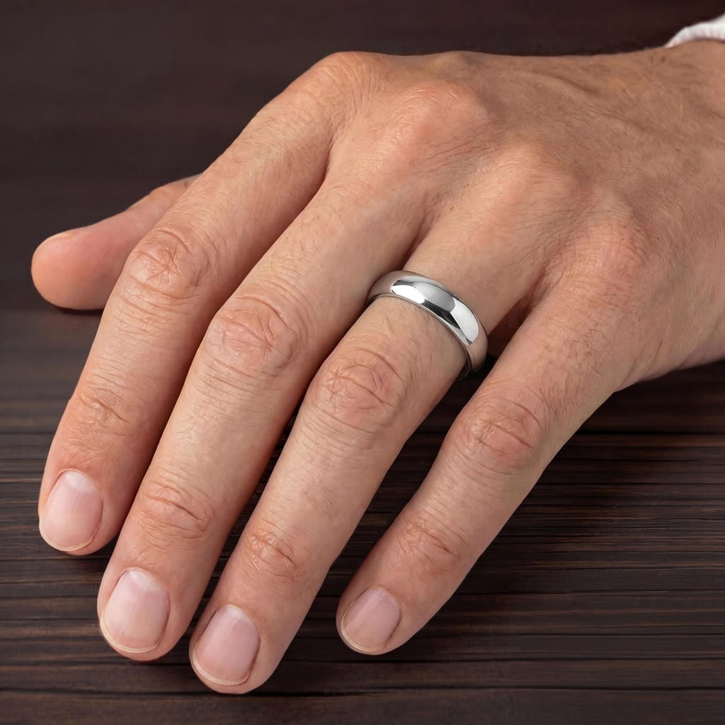 5MM Tungsten Carbide Ring - Bright Finish and Flat Edge