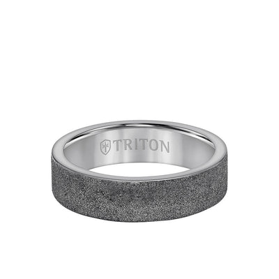6 MM Tantalum Ring  Sandblasted Finish and Flat Edge