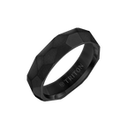 6MM Black Titanium Faceted Shell and Gold Sleeve