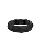 6MM Black Titanium Faceted Shell and Gold Sleeve