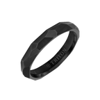 4MM Titanium Ring with Faceted Brushed Finish