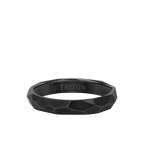 4MM Titanium Ring with Faceted Brushed Finish