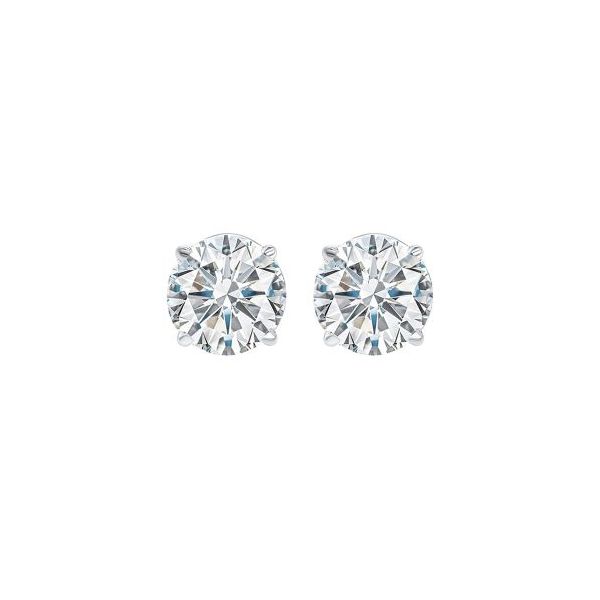 Radiant Moments Lab-Grown Diamond 3-Prong Solitaire Stud Earrings (1-1/2 ctw)