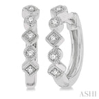 Radiant Moments Shared-Prong Lab-Created Diamond Hoop Earrings