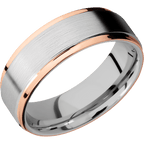 Cobalt Chrome with Satin , Polish Finish and 14K Rose Gold Inlay