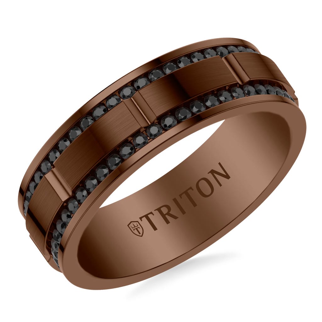 8MM Tungsten And Gemstone Band