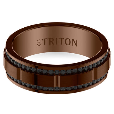 8MM Tungsten And Gemstone Band