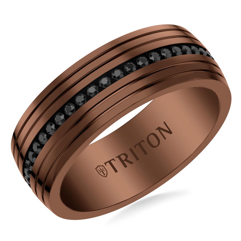 8MM Tungsten And Gemstone Band