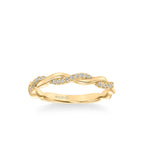 Ciara Contemporary Half Diamond Half Polished Wedding Band