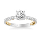 Cora Lyric Collection Classic Side Stone Diamond Engagement Ring