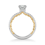 Cora Lyric Collection Classic Side Stone Diamond Engagement Ring