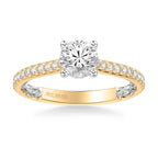 Sonya Lyric Collection Classic Side Stone Diamond Engagement Ring