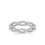 Stackable Eternity Band with Open Rope and Diamond Accents