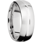 14K White Gold with Polish , Satin Finish