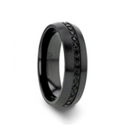 TALON Black Titanium Ring with Black Sapphires - 6mm - 8mm