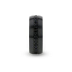 TALON Black Titanium Ring with Black Sapphires - 6mm - 8mm