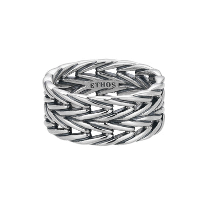 UR0116 - Double Oxidized Foxtail Chain Ring