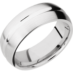 14K White Gold with Polish , Satin Finish