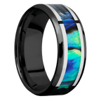 Zirconium with Polish , Polish Finish and Sterling Silver Inlay