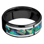 Zirconium with Polish , Polish Finish and Sterling Silver Inlay