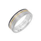 7MM Tungsten Carbide Ring with Crystaline Finish