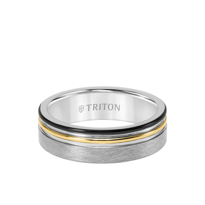 7MM Tungsten Carbide Ring with Crystaline Finish