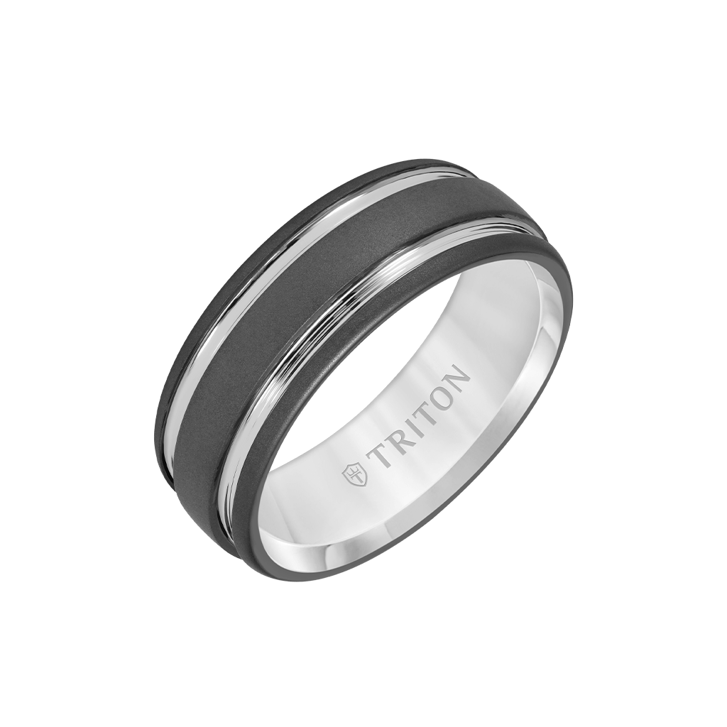 8MM Tungsten Carbide Ring with Sandblast Finish