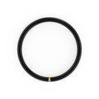 7.5" On-Trend Honeycomb Ceramic Stretch Bracelet with Matte Black and Gold Plated Accents
