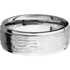 14K White Gold with Treebarkh , Polish Finish