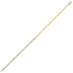 This exquisite yellow gold bracelet merges classic design with a touch of modernity. Seamlessly connecting polished links with a row of radiant diamonds, it shimmers with unmatched charm.