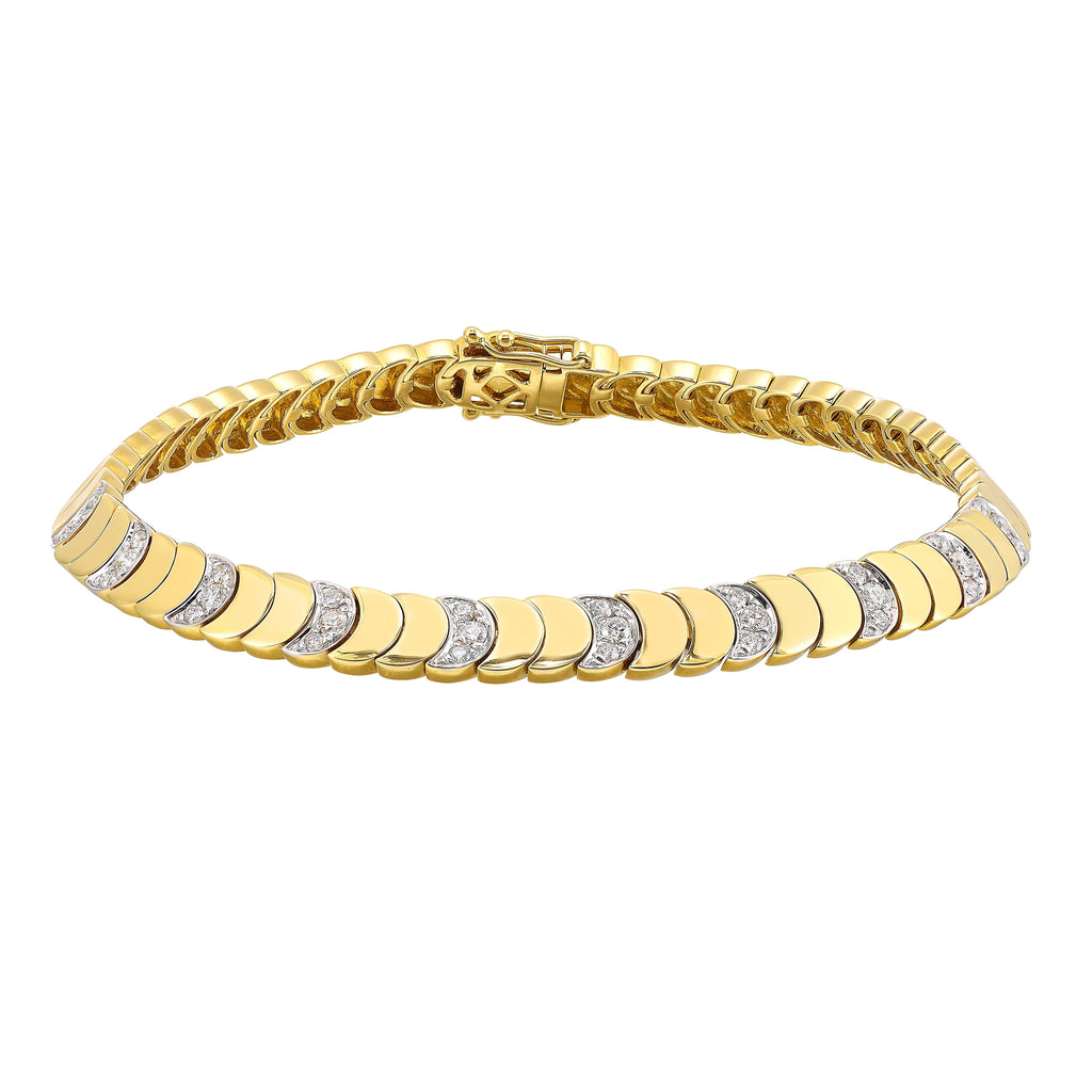 14Kt Yellow Gold Diamond 1/2Ctw Bracelet