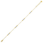 14Kt White Yellow Gold Diamond 1/10Ctw Bracelet
