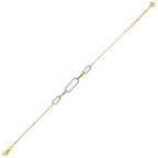 14Kt White Yellow Gold Diamond 1/5Ctw Bracelet