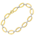 14Kt White Yellow Gold Diamond 1/2Ctw Bracelet