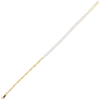 14Kt Yellow Gold Pearl Bracelet